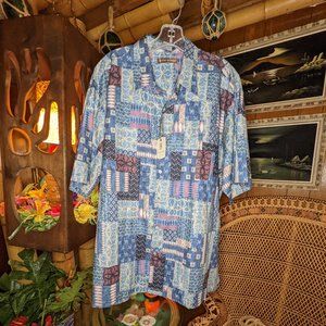 Tori Richard Mens Hawaiian Shirt Tiki NWT XL Hawaii Honolulu
